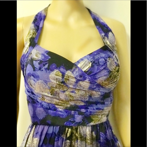 Nicole Miller purple dress size 4 - Picture 7 of 8